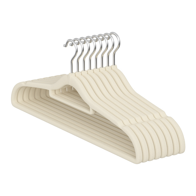 71TX flocado percha ropa del hogar para los maestros, anti-arrugas sin costuras anti-hombro esquina deslizamiento estudiante dormitorio ropa de secado