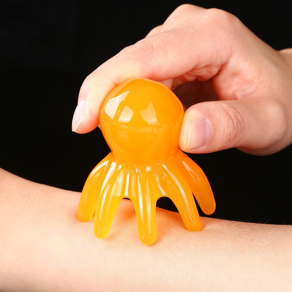 Octopus Massage Comb Scalp Meridian Acupoint Comb Wide Teeth Gua Sha Head Massager Portable Resin 60g details