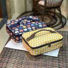 卡通大号饭盒袋横版保温大容量保鲜防水餐盒儿童餐盘袋手提便当包