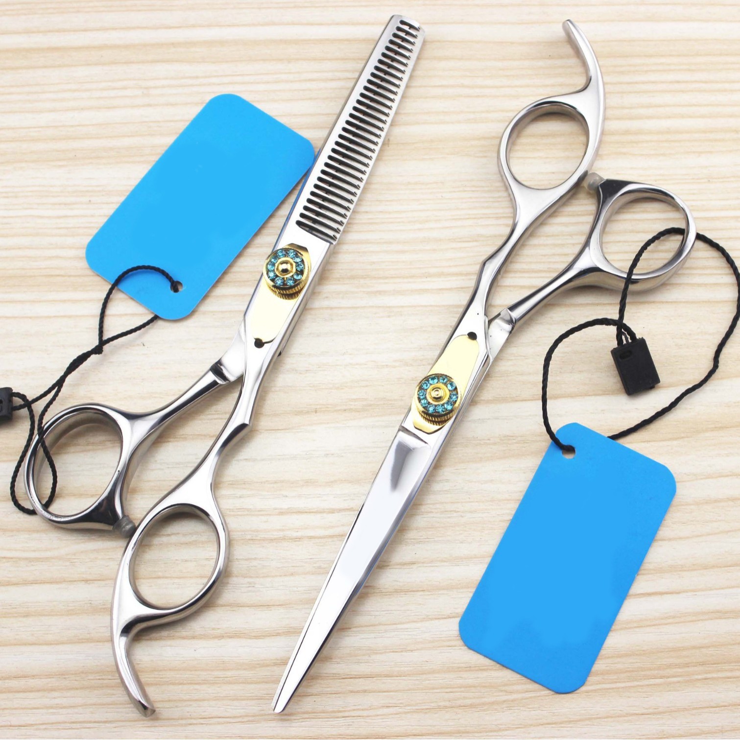 6.0寸正品蓝钻宝石 美发剪 平剪 牙剪 打薄剪