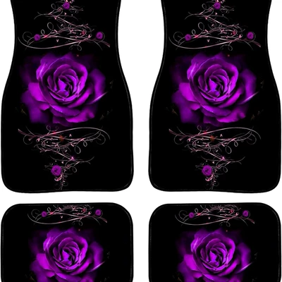 Avtomobil döşəmə paspasları — velvet decorative foot mat - car-floor-mat-13-354548-68cm-two-pairs-total-four-pieces