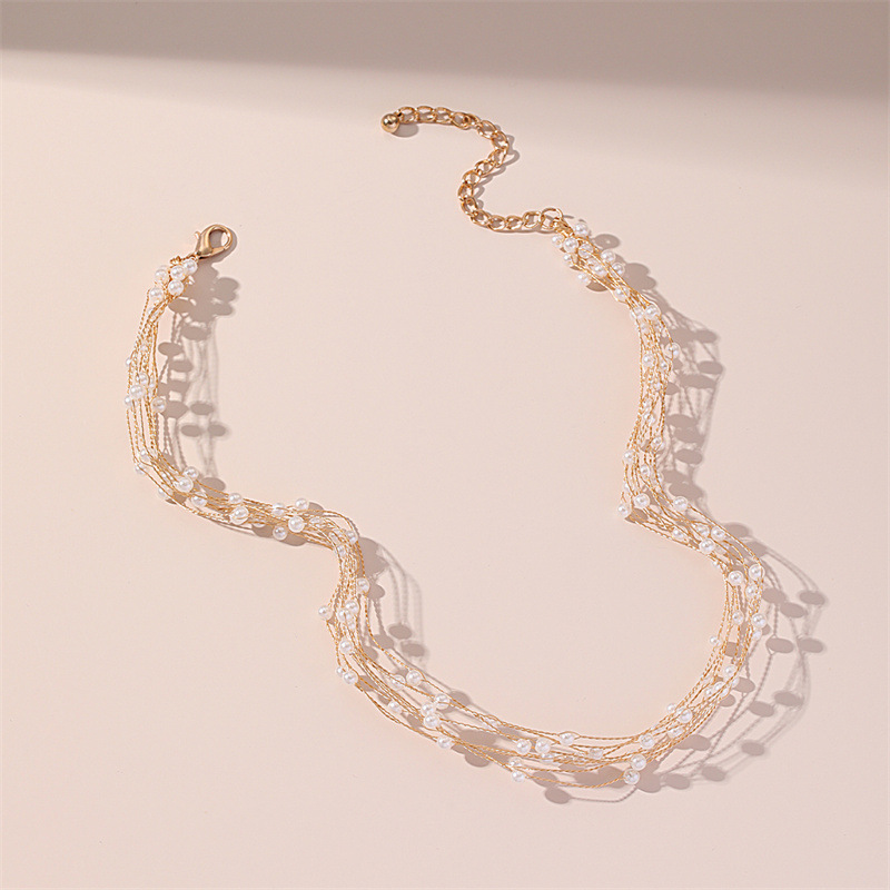 1 Piece Fashion Round Imitation Pearl Knitting Pearl Womenu0027S Necklace