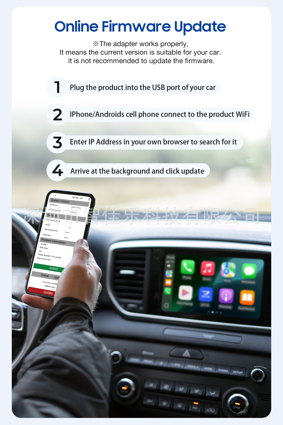 Cross-Border Best-Selling Four-In-One Wireless Carplay Box for Android and Apple, Android Mirroring Screen Projection, In-Car Smart Device