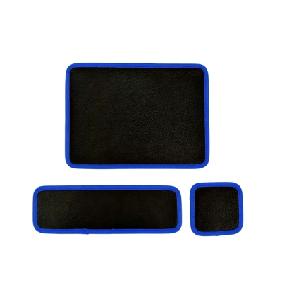 magnetic leather board mats, Repair kit - black-blue-three-piece-set