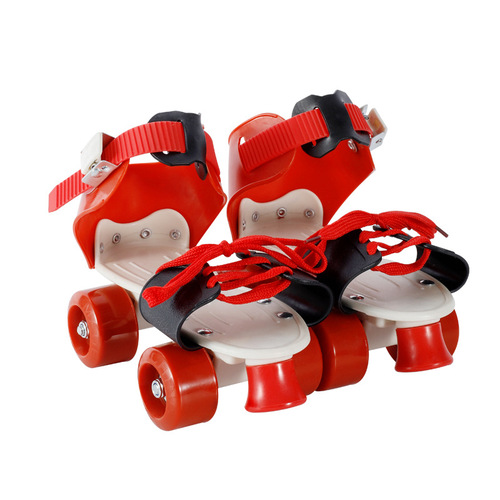 Children's Adjustable Double Wheel Roller Skates Simple Four-Wheel Inline Skates Walk Shoes Direct Manufacturer Supply Wholesale