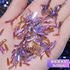 Glossy purple nail decoration for manicure, nail stickers, internet celebrity, flat base, wholesale