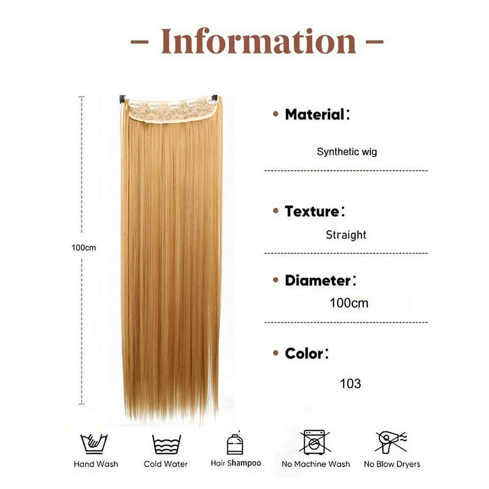 Pelucas europeas y estadounidenses transfronterizas cinco tarjetas extensiones de cabello pelucas de cabello largo recto una pieza de clip extensiones de cabello al por mayor en stock
