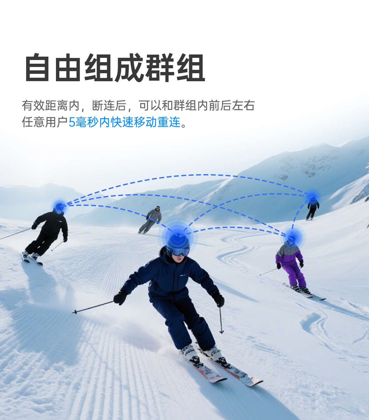 Ski Helmet Bluetooth Headset Mesh50 Intercom Smart Noise Reduction Large Speaker Cycling Bluetooth Headset Wholesale Factory