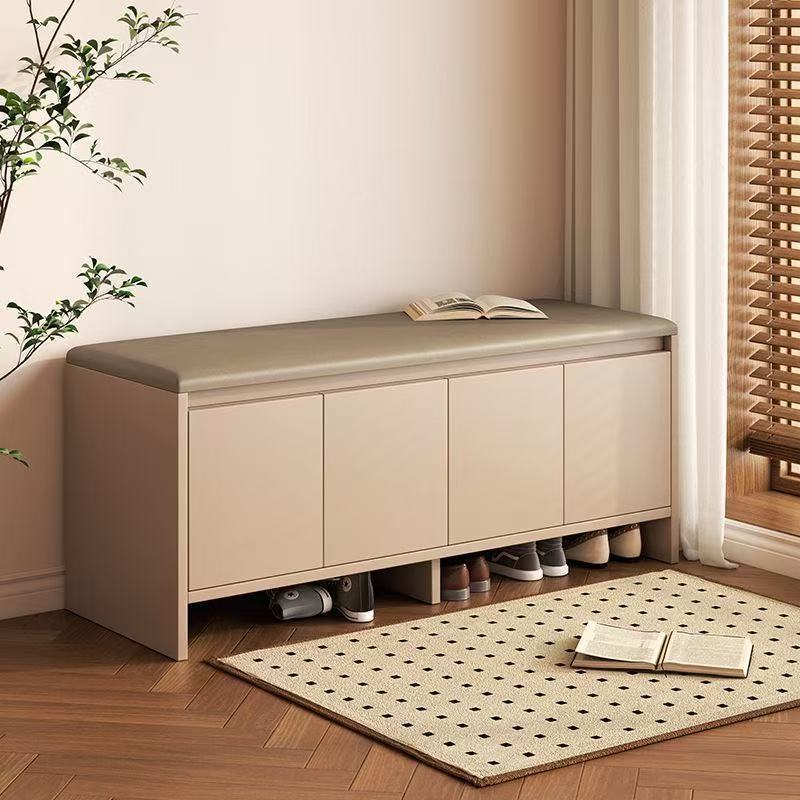 Home Entrance Shoe Cabinet with Shoe Changing Stool, Integrated Wall-Mounted, Sit-Down Entryway, Sit-Down and Storage Soft Shoe Cabinet