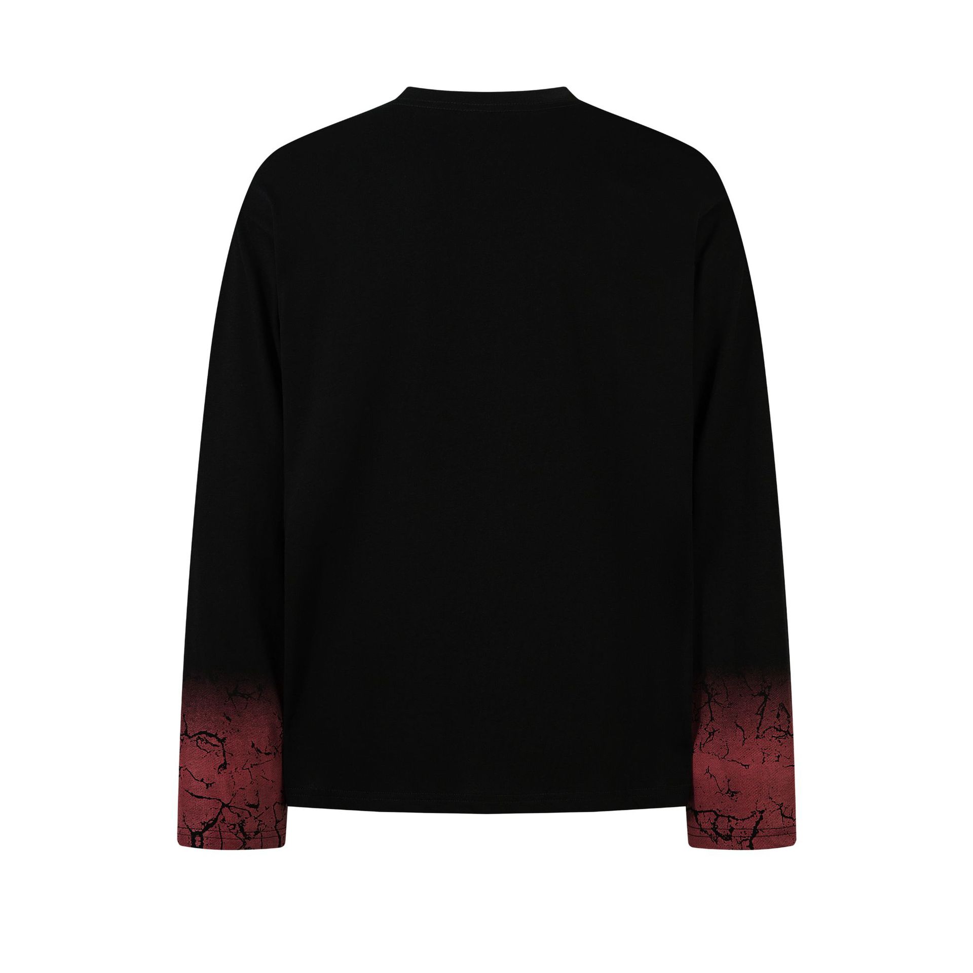 Men's Streetwear Long Sleeve T-Shirt – Oversized Graphic Tee With Dark Print (100% Combed Cotton, M-XXL, Black/White)_viptrois.com