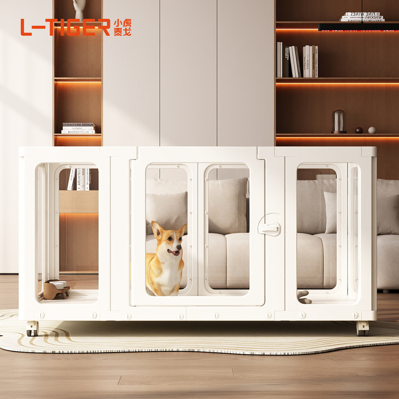 Movable Pet Fence 60cm High Transparent Dog Fence Indoor Fence Household Small Size Dogs Resin Dog Cage