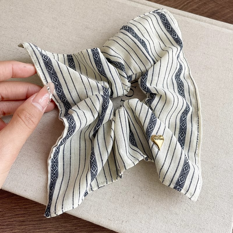 Grey arco cuadrado anillo de cabello de intestino grueso mujer cola de caballo baja correa de cabello de alta elasticidad cuerda de cabeza duradera