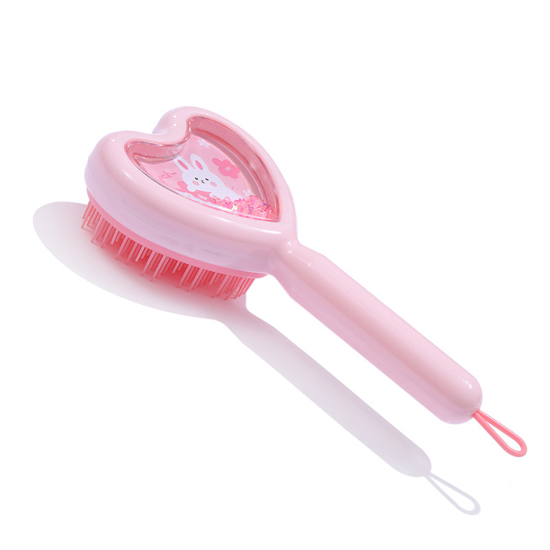 Nuevo amor simple pequeño peine Quicksand lentejuelas ABS peluquería peine masaje peine en stock