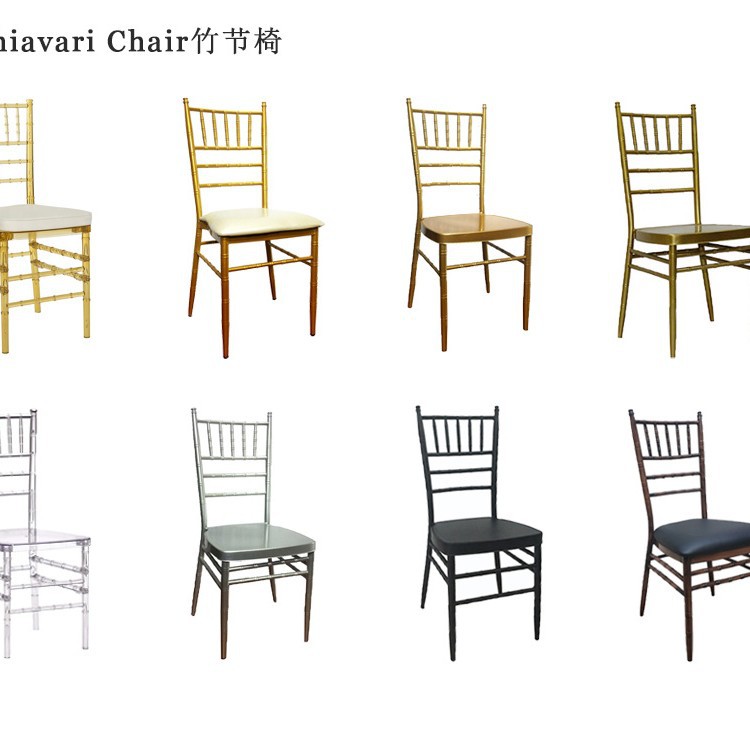 Foshan Xingmao fábrica al por mayor de 7 polos de bambú de oro Silla de césped boda de bambú Silla de hotel garantía de calidad