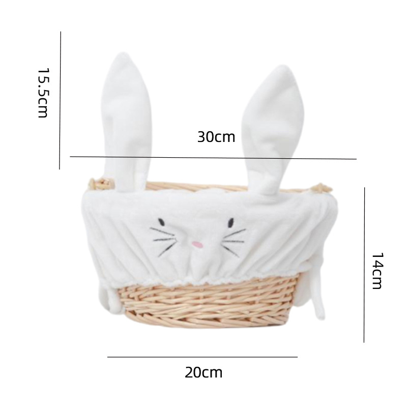 Cestas de huevos de conejo de Pascua de diseño de sauce personalizado decoración de boda dulces canasta de regalo mano mano mano de regalo canasta de transporte