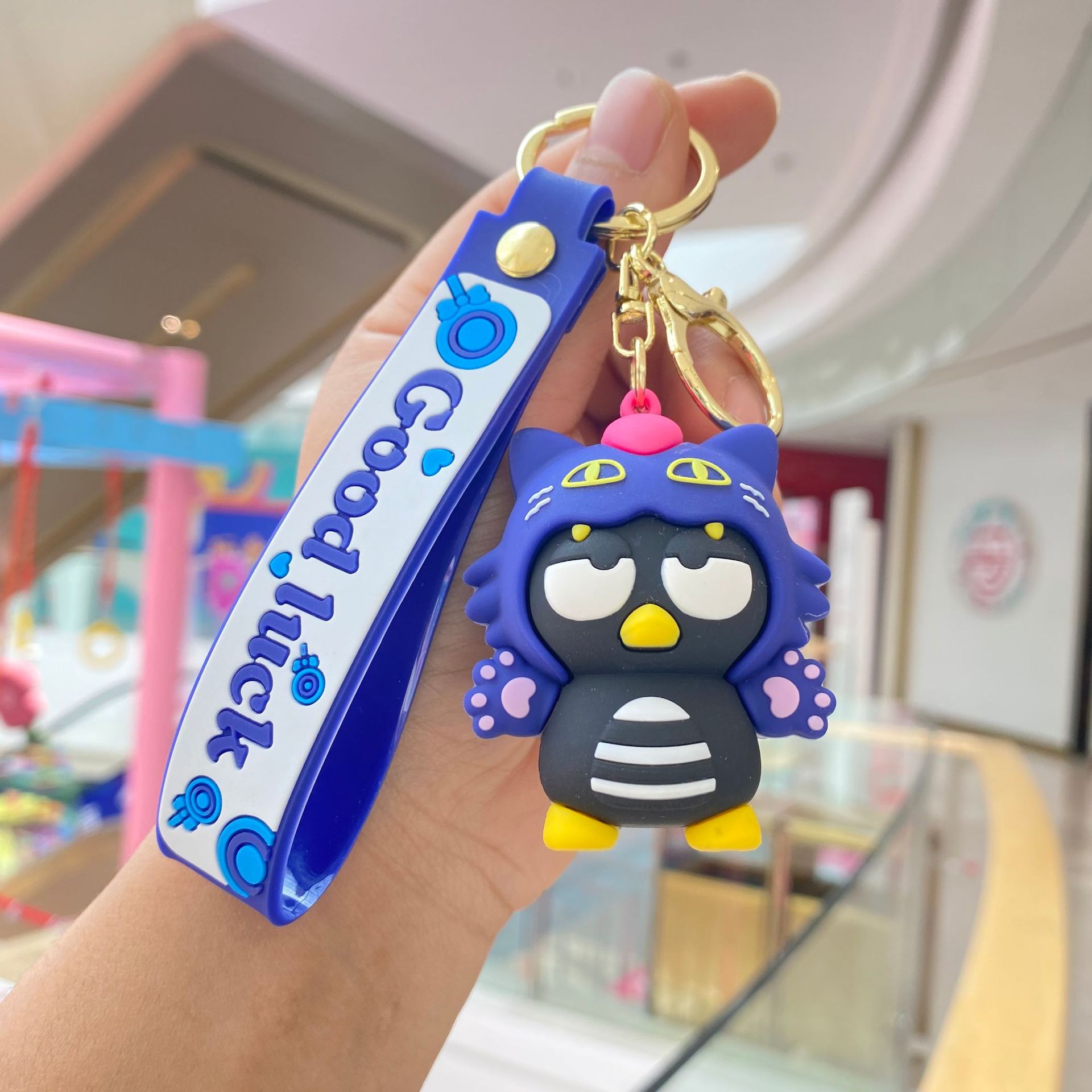 Creativo de dibujos animados Sanrio familia llavero Liga traviesa llavero coche llavero colgante regalo al por mayor