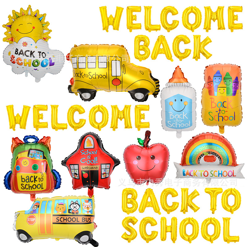 Regreso a la escuela globo de papel de aluminio regreso a la escuela temporada escolar fiesta regreso a la escuela diseño decoración Globo de manzana