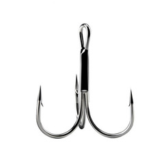 Spinning three-prong hook, three anchor hook, spinning lure fish hook blood groove anchor hook fishing 6066 three-prong hook wholesale three anchor hook