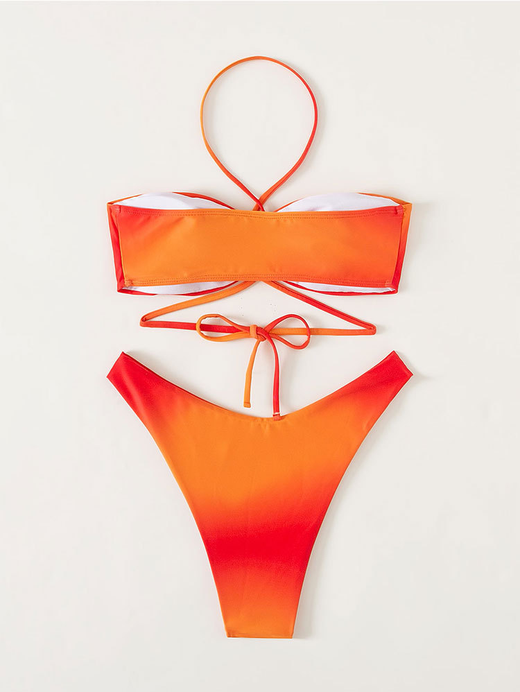 Womenu0027S Sexy Gradient Color Tankinis 3 Piece Set