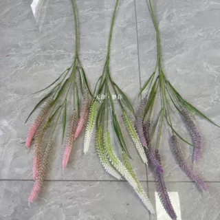 仿真花鼠尾草植绒狗尾草配花样板间装饰婚庆布景插花布置仿真花