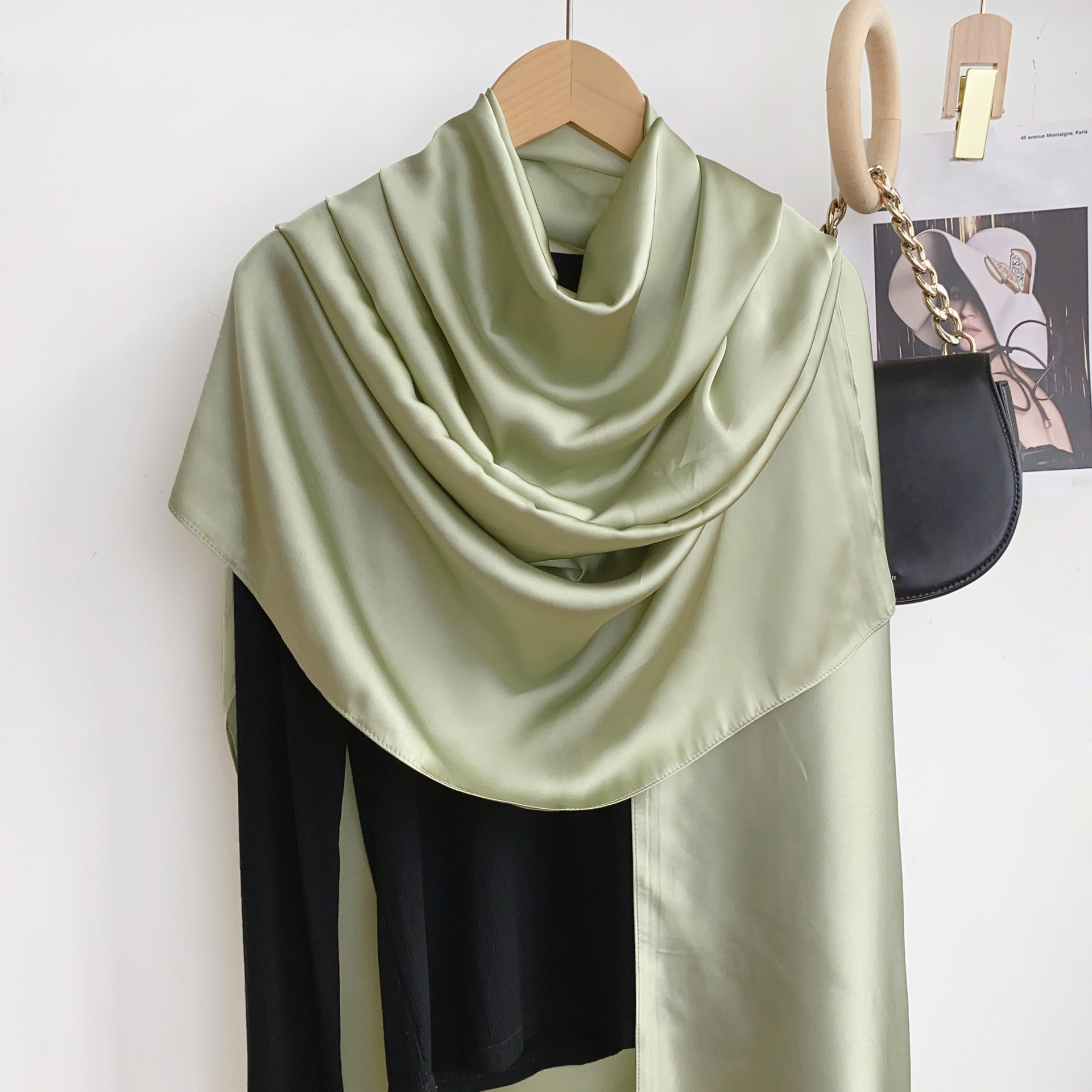 Verano delgada de gran tamaño bufanda desierto viajes protector solar chal estilo étnico bufanda seda artificial color sólido bufanda para las mujeres