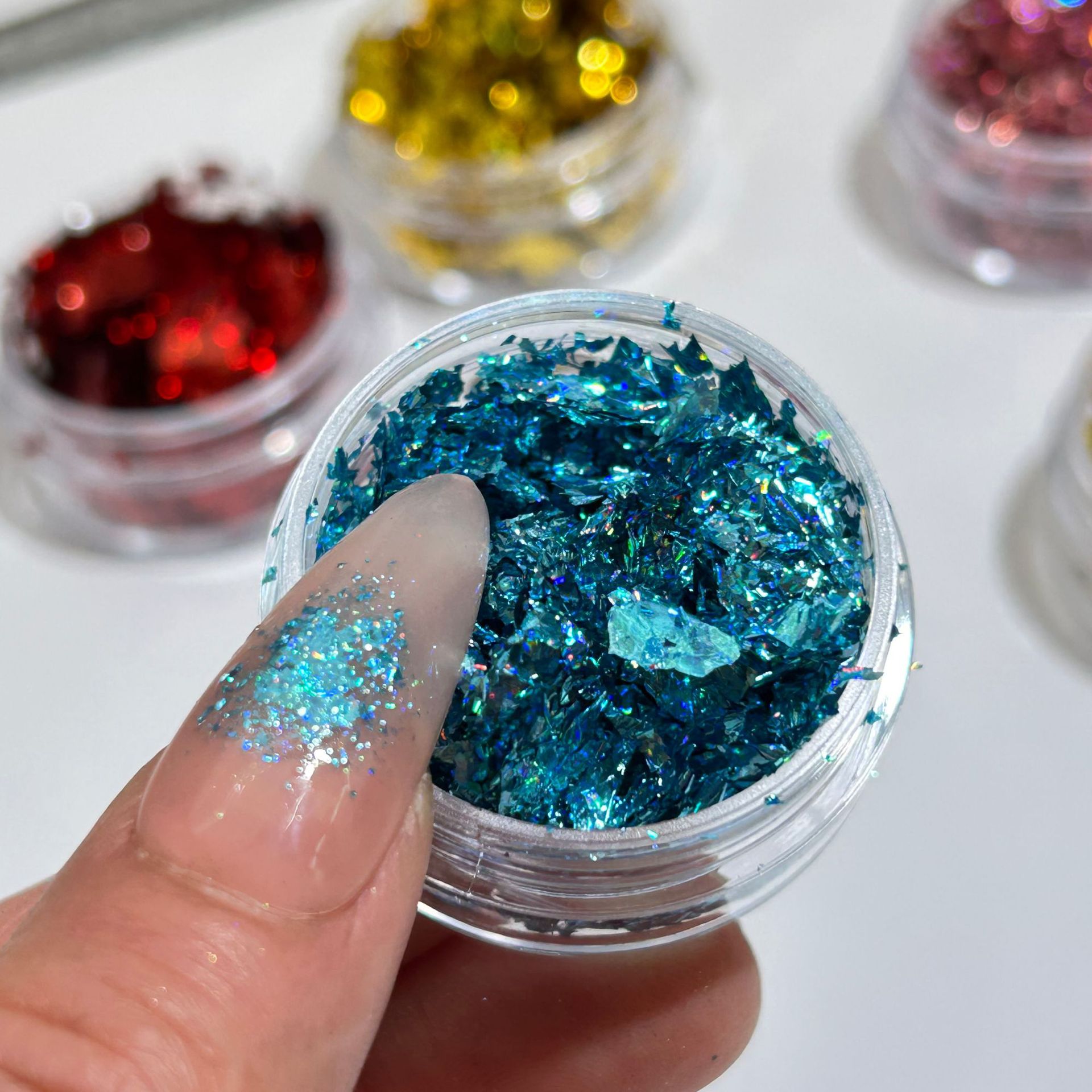 Gold Foil Nail Art Jewelry Gold Foil Fragments Internet Popular Nail Polish Glue Decorative Sticker Sequin E-commerce Cross-border