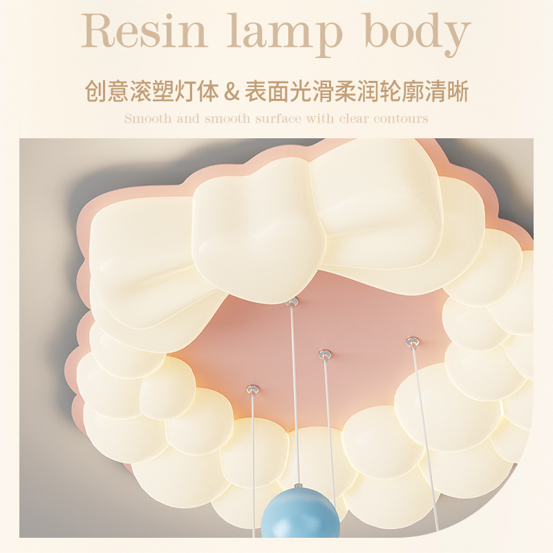 Luz de habitación para niños, niña, princesa, luz de habitación, espectro completo, protección ocular, viento crema, burbuja, luz de dormitorio, luz de techo