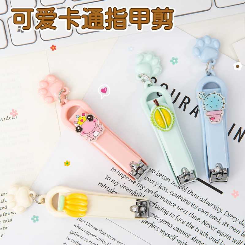 Cartoon Cat Paw Nail Clippers Customized for Children, Cute Nail Scissors for Students, Portable and Aesthetically Pleasing Nail Clippers Wholesale