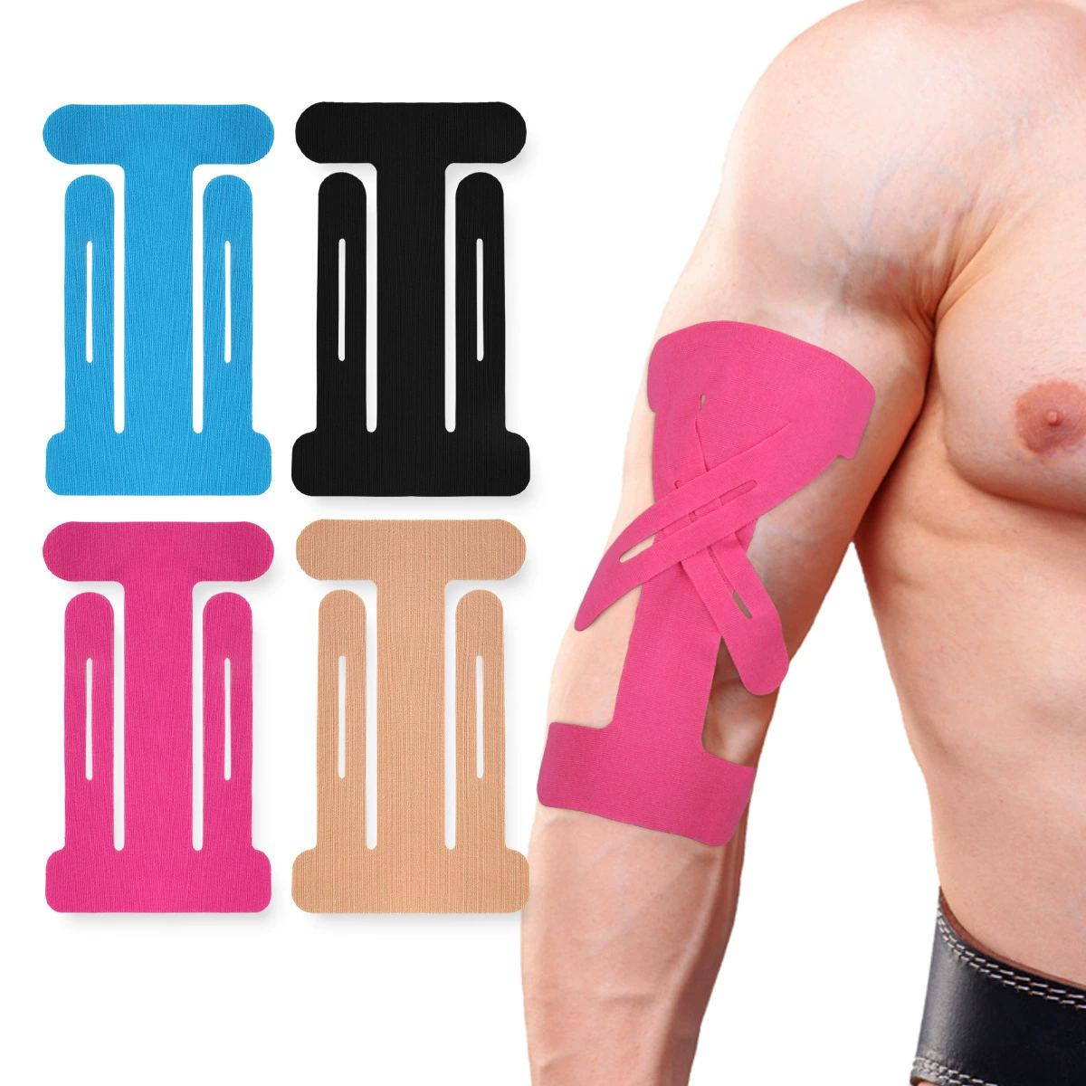 Прямые поставки с фабрики спортивных эластичных накладок на локоть для гольфа и фитнеса, эластичный кинезио-пластырь для фиксации локтя.