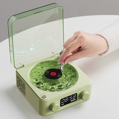 開物復古聴海音響bluetoothスピーカー無線小型サブウーファーコンピュータ黒ゴムレコード機クリスマスプレゼント