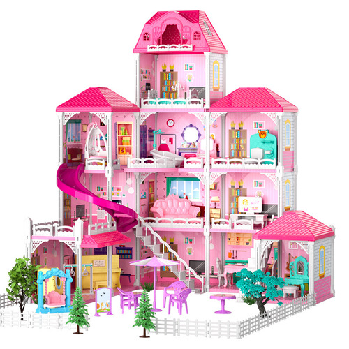 New assembled princess house girl play house sweet home doll villa castle toy children diy gift