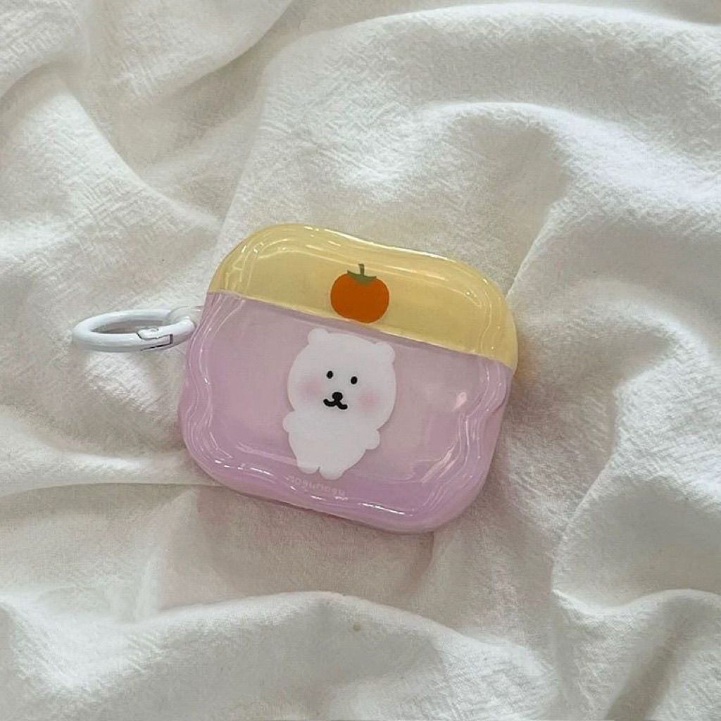 Caqui Bear es adecuado para AirPodsPro2 3 generación cubierta Apple AirPods4 generación cubierta de auriculares Bluetooth