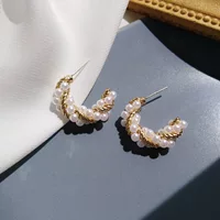 Модные серьги из жемчуга, простой и элегантный дизайн