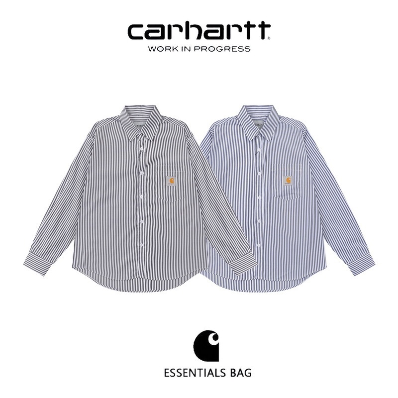 Cross-Border Foreign Trade New Model Carhartt Classic Plaid Embroidered Logo Shirt Sweatshirt Jacket with Turn-Down Collar Carhartt Cross-Border Foreign Trade New Model Carhartt Classic Plaid Embroidered Logo Shirt Sweatshirt Jacket with Turn-Down Collar Carhartt