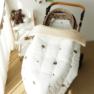 Baby stroller pad peas cotton mat baby cover was cotton embroidery newborn baby go out swaddling quilt