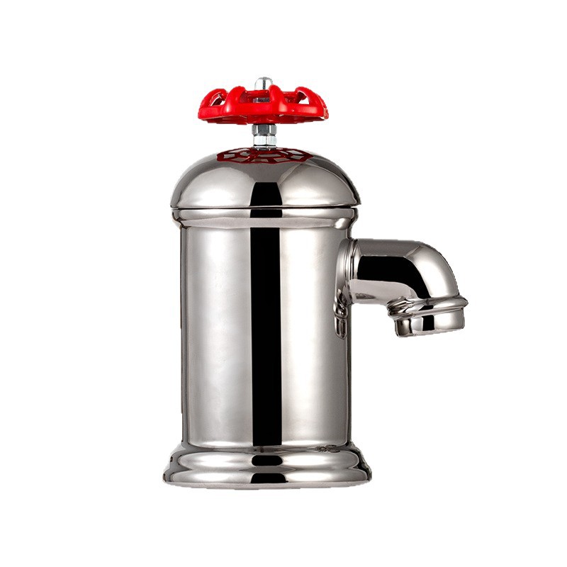 Ins Feng faucet modelado de cerámica taza con cubierta galvanizado de agua de oficina extraña taza de café regalo