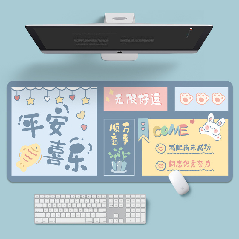 Office Mouse Pad Oversized Computer Desk Pad Girls Keyboard Writing Ins Style Dormitory Desktop Cute Keyboard Pad