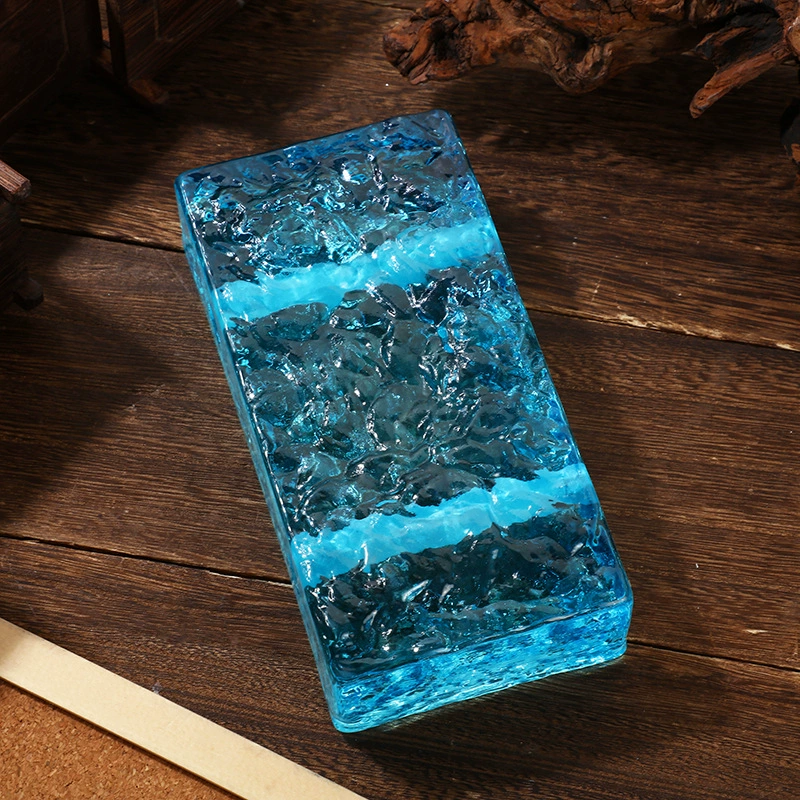 Двусторонний перфорированный цветной гофрированный Хрустальный Кирпич квадратный твердый звукоизоляция термоплавкий кирпич перегородка стена стеклянный кирпич оптом