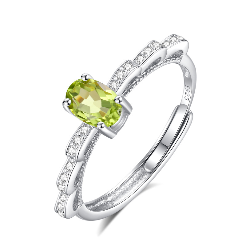 Anillo de plata de ley s925 de la serie del tesoro del color natural, anillo de color ajustable para mujer, pequeño libro rojo, especial transfronterizo