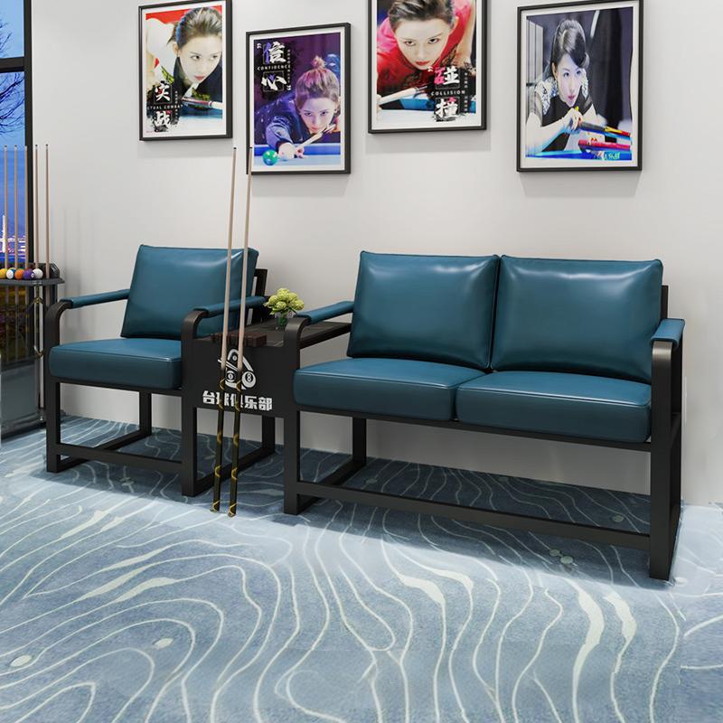 Conjunto de sofá y mesa para sala de billar, sillas de visualización integradas, sillas de descanso sencillas para sala de billar, sofá para ver partidos, sillas de visualización para sala de billar.