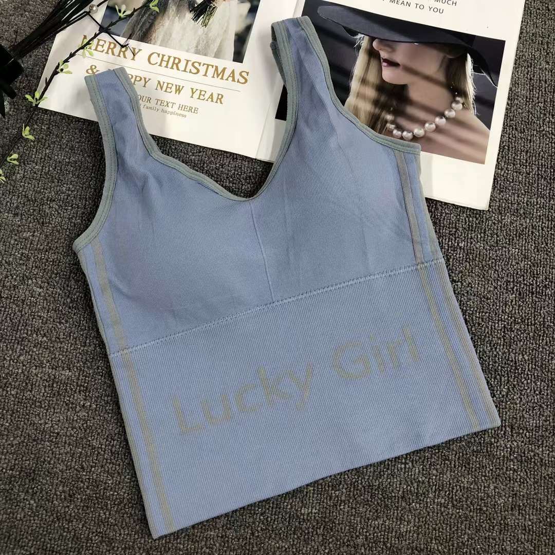 Nueva inconsútil alto elástico belleza de alta calidad las mujeres chaleco inalámbrico yoga sujetador ropa interior deportiva al por mayor