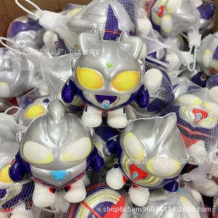 Hot-selling Ultraman pu Slow Rebound Pinch Toy Claw Machine Ornaments Hand-made Egg Boy Party Doll Wholesaler