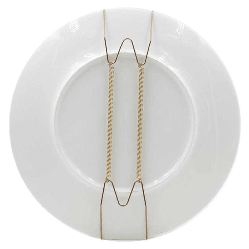 盘子弹簧挂钩挂盘隐形铁艺创意陶瓷壁饰赏盘墙挂W型支撑家居装饰