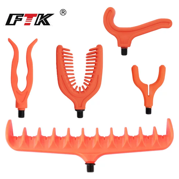 FTK European-style carp fishing TPR rubber-coated large bracket head rod frame silicone bracket head FEEDER cross-border wholesale