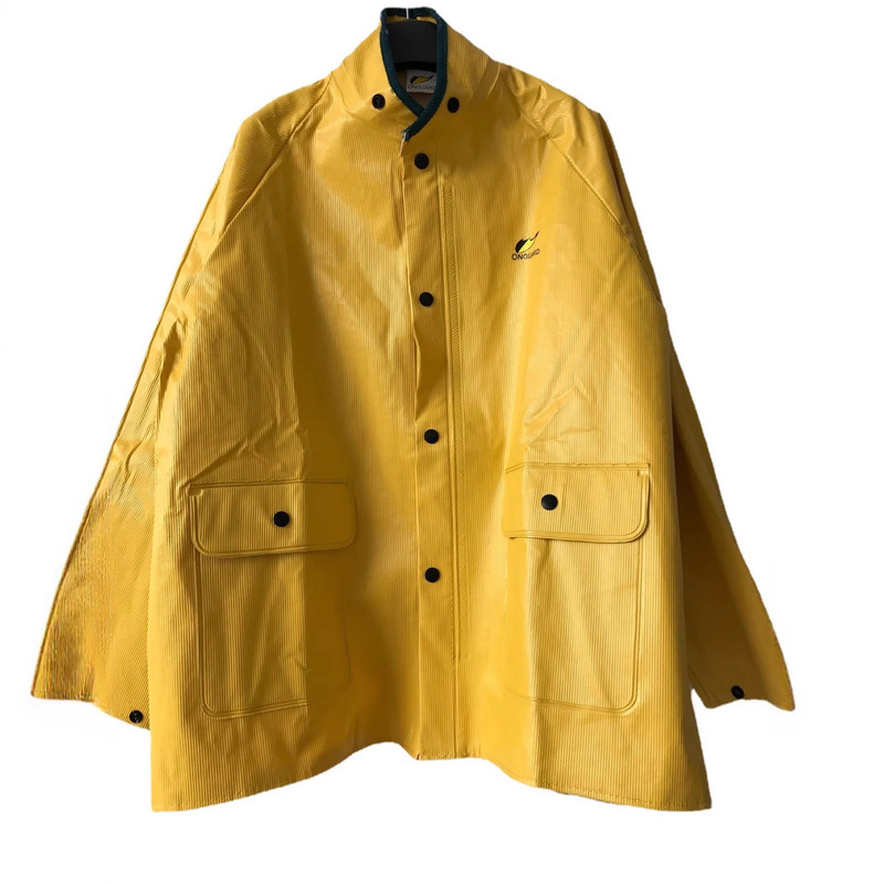 Yellow Jacket Fashionable Adult Cotton Lined Raincoat Rainproof Hooded Lightweight Windproof Rainproof Mountaineering One-Size-Fits-All Raincoat