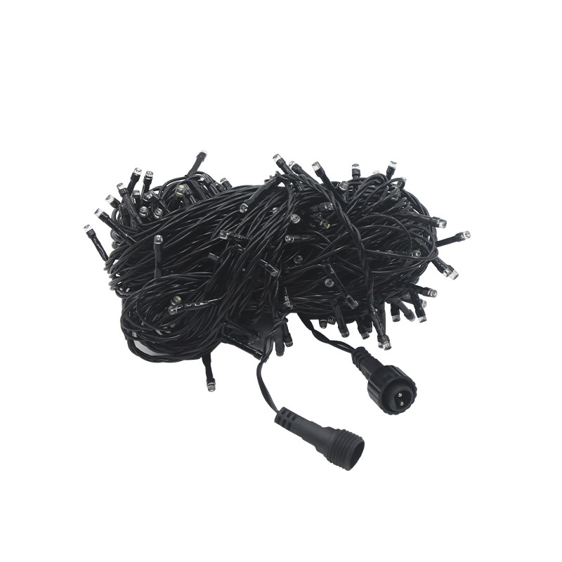 Cadena de luz LED línea negro macho y hembra conexión cielo estrellado vacaciones decoración la boda Navidad al aire libre