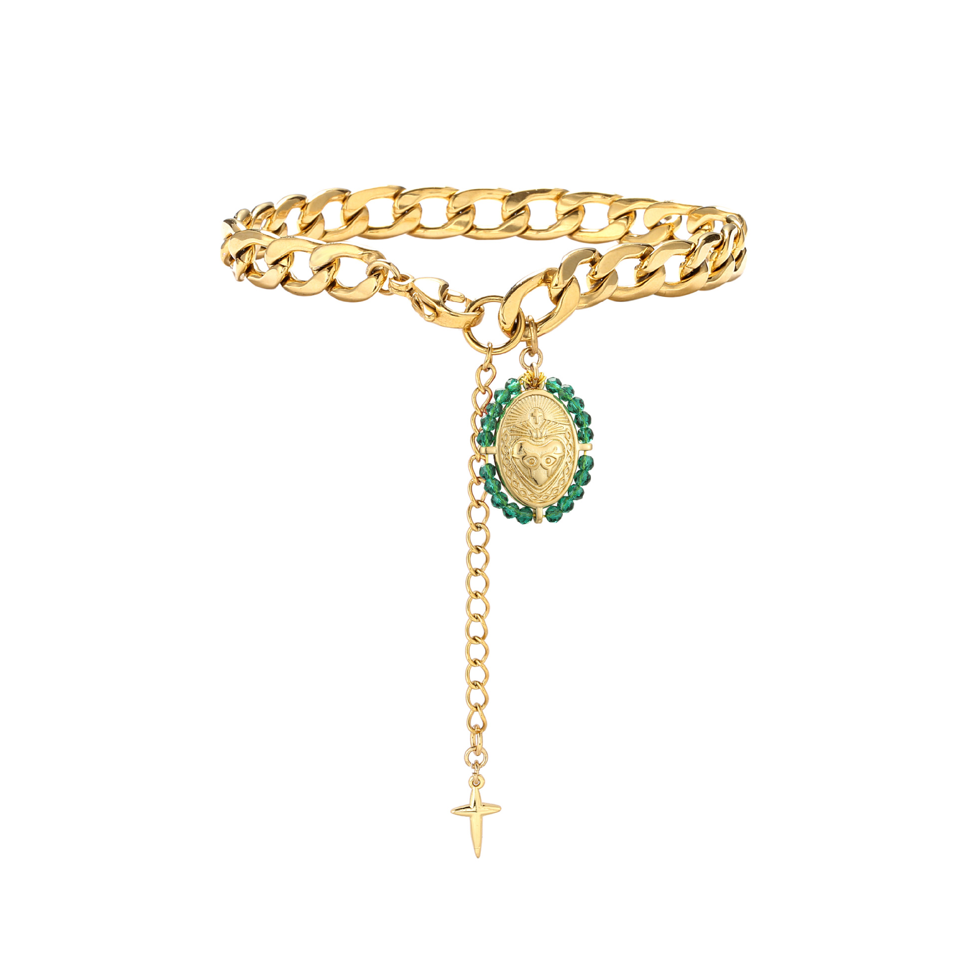 Jewelry Bracelet Handmade Beaded Pendant Bracelet Stained Glass Braceletpicture2