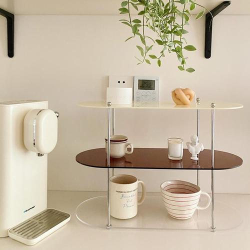 Acrylic storage rack multi-layer Xiaohongshu same style cream cup storage double-layer cosmetics sideboard