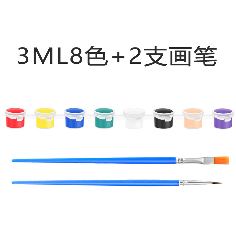 Tiras de pintura acrílica de 3 ml, 6 colores en una pieza, 5 ml, 12 colores, manualidades, pintura de yeso, pintura de piedras para colorear para niños
