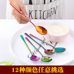 304ステンレス鋼韓国式スプーンクリエイティブかわいいスプーン家庭用子供の食事食器スイカ長い柄スプーン